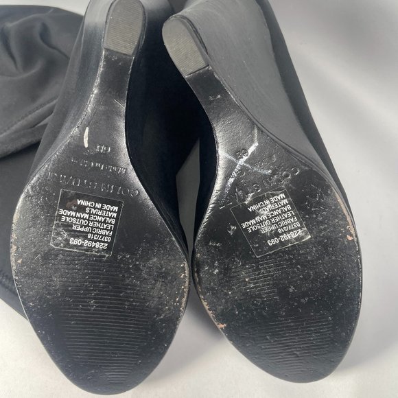 Colin Stuart Women’s Platform Wedge Heel with Stretch Calf High Boot Black Sz 6 - Picture 9 of 9